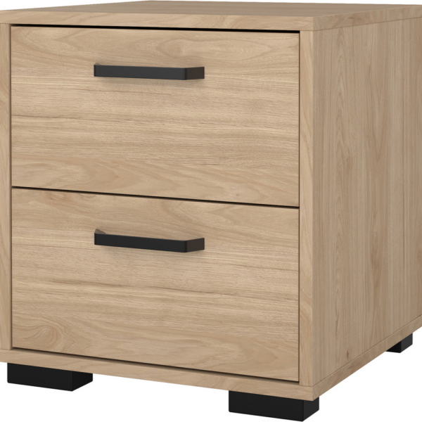 Sengebord/natbord Vesterholm Sofia 2 skuffer Jackson Hickory FSC-certificeret H44ÃB40ÃD40 cm
